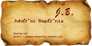 Juhász Begónia névjegykártya